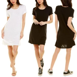 James Perse Women's Cotton Modal Blend Lightweight Rolled Sleeve T-Shirt Dress - Picture 1 of 5
