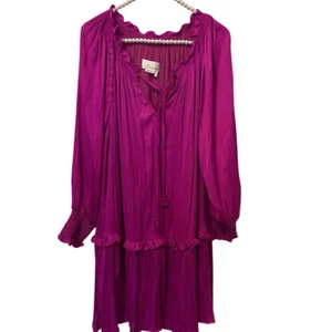Anthropologie Kleid Damen Small Rosa Giulia Relaxed Fließend Boho Bauern Tunika - Bild 1 von 14