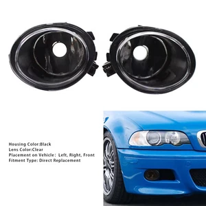 Pair Front Fog Light Lamps Without Bulbs For BMW E46 3 Series 2001-2006 T11 - Picture 1 of 9