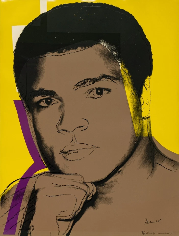 ANDY WARHOL Surrealism Poster or Rolled Canvas Print "Muhammad Ali" D - Image 1 of 1