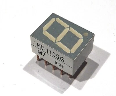 2 x HD1105G - Afficheur 7 segments 10mm vert anode commune Siemens HD1105 - Photo 1/3