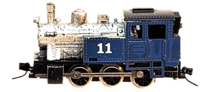 N Model Power 7521 0-6-0 Switcher Locomotive #11 Blue (Tested) knuckle couplers - Image 1 of 4