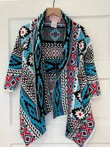 American Girl Beforever Youth Girls Aztec Cardigan Sweater Size XS/S Open Front - Picture 1 of 4