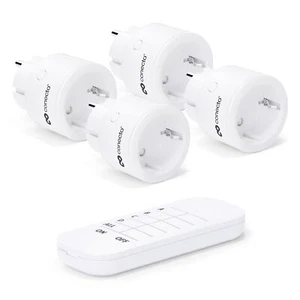 ® Set de prises sans fil 4x prises sans fil et 1x télécommande usage intérieu... - Photo 1/5