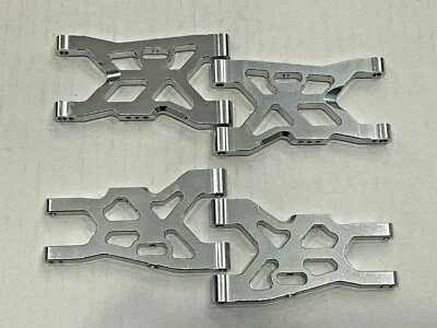 Brazos A de suspensión delantera y trasera de aluminio para Arrma INFRACTION 3S BLX plateado Foto 1 de 4