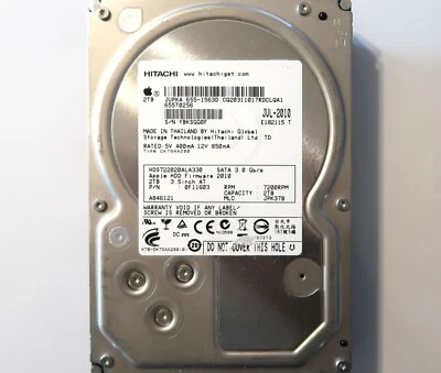 Hitachi HDS722020ALA330 0F11603 JPK37B Thailand 3.5" 2.0TB Sata 655-1563D 2010 - Image 1 of 4