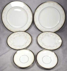 New No Box 6 pcs. Waterford China Brocade, 2 Dinner Plates, 2 Salad, 2 Saucer - Picture 1 of 9
