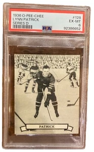 Lynn Patrick 1936 OPC Series D #128 PSA 6 HOF Rangers Pop 4 - 15 Graded Higher - Picture 1 of 2