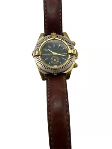 Vintage Gold Tone Navy Guess Divers Style Watch #1995 W/New Battery M3447 - Picture 1 of 3