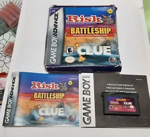 Risk/Battleship/Clue (Nintendo Game Boy Advance GBA, 2005)authentic Complete - Picture 1 of 5