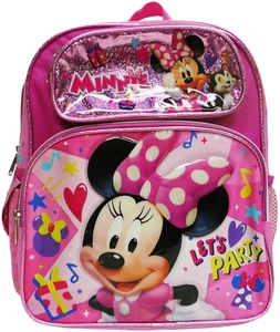 Mochila escolar de 12 pulgadas para niños pequeños bolsa de libros para niñas Minnie Mouse - Imagen 1 de 3