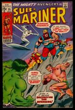 Marvel Comics SUB-MARINER #35 Hulk Silver Surfer(Defenders) vs Avengers FN+ 6.5