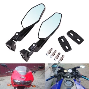Espejos retrovisores laterales de vástago largo para motocicleta para Suzuki GSXR 600 750 1000 Hayabusa - Imagen 1 de 12