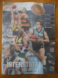 INTERSTATE INVADERS..HERALD SUN APRIL 1999..AFL..EAGLES..CROWS..POWER..DOCKERS - Bild 1 von 7