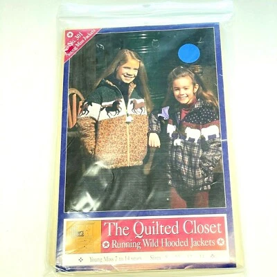 The Quilted Closet Pattern Running Wild Hooded JACKET Zipper Front Size 8 to 14  - Image 1 of 4