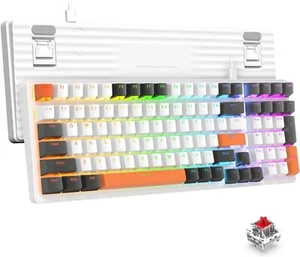 Teclado mecánico K3 Pro con cable 98 teclas RGB en espiral clicky cable USB tipo-C PS4 - Imagen 1 de 18