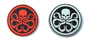 Captain America Movie  HYDRA LOGO 3D PVC Rubber Loop&Hook Patch - Picture 1 of 6