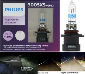 Philips Night Guide Platinum 9005XS 65W Two Bulbs Head Light Replacement Lamp EO - Picture 1 of 12
