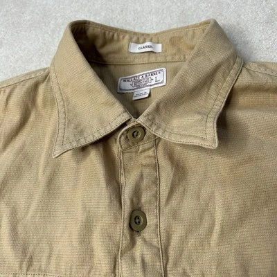 Wallace & Barnes J.CREW Button Down Work Shirt Mens Large Ripstop Classic VTG - Image 1 of 4