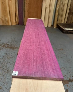 Madera/tableros Purpleheart 25 mm - madera exótica/madera dura exótica/borde cuadrado - Imagen 1 de 2