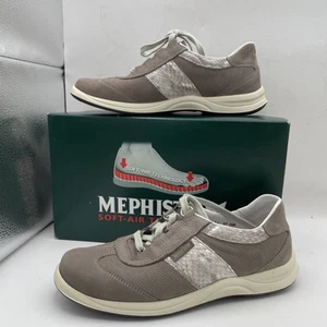 mephisto womens shoes ladywalker 5230 Buck Soft Light, Grey Laser Perf  Sz 7 - Picture 1 of 8