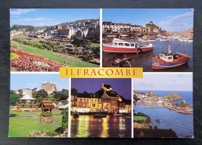 Vintage Postcard Used Five views of Ilfracombe Devon England 18 Oct 2000 - Image 1 of 2