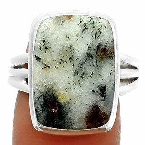 Natural Astrophyllite - Russia 925 Sterling Silver Ring s.9 Jewelry R-1008 - Picture 1 of 5