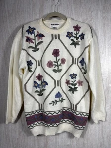 Alfred Dunner XL Floral Sweater Grannycore Cottagecore Vintage Acrylic Blend - Picture 1 of 7