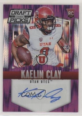 2015 Prizm Collegiate Draft Picks Purple Flash /99 Kaelin Clay Rookie Auto RC - Image 1 of 2