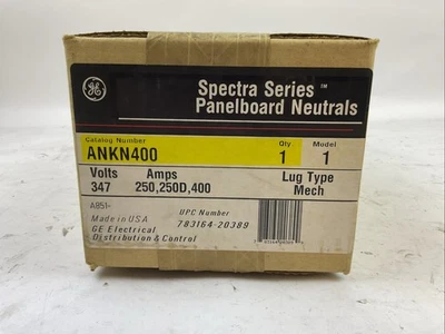 GE ANKN400 MODEL 1 347VOLT 250,250D,400AMPS SPECTRA SERIES PANELBOARD NEUTRALS - Image 1 of 3