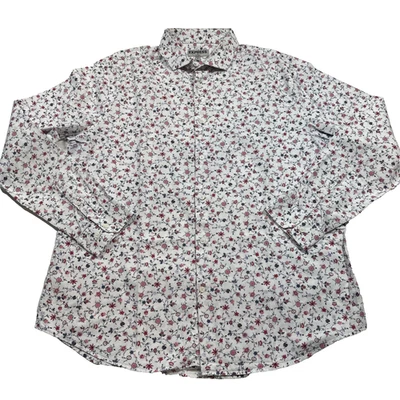 Camisa Express Floral Ajustada XL Manga Larga Blanca DEFECTOS Foto 1 de 4