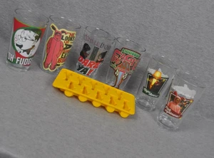A Christmas Story Set Of Six 16 Ounce Drinking Glasses Lamp Shaped Ice Cube Tray - Picture 1 of 22