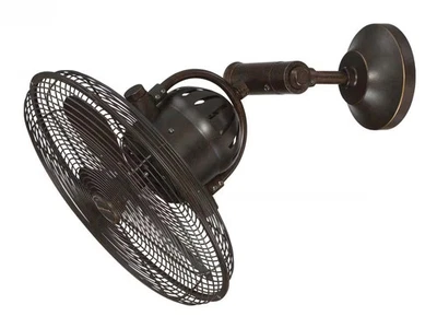 Aged Bronze Textured Wall Mount Fan from the Bellows IV Indoor Outdoor - Image 1 of 2