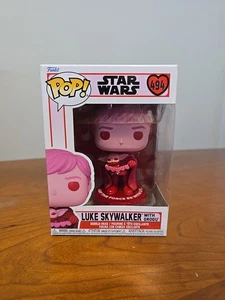 Funko Pop! Vinyl: Star Wars - Luke Skywalker with Grogu (Pink) #494 Box Damage - Picture 1 of 3