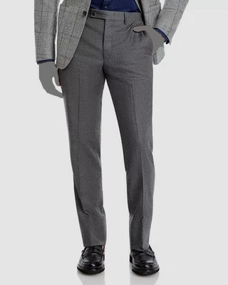Bloomingdale's Men's Gray Flannel Trousers Dress Pants Size 32W 30L - Image 1 of 2