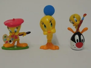 Konvolut 3 Tweety Vogel Figuren - Vintage 90er Jahre - Maler, Hammer, Osterei - Bild 1 von 5