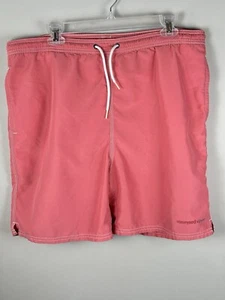 Bañador para hombre Vineyard Vines estampado liso forrado rosa mediano playa costera - Imagen 1 de 9