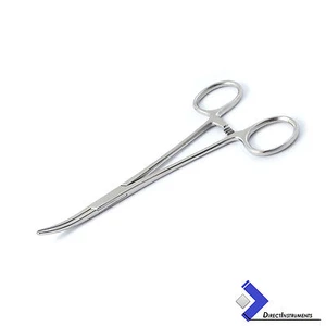 DENTAL KELLY LOCKING FORCEPS 5.5" CURVED HEMOSTAT SURGICAL VETERINARY HAND PLIER - Picture 1 of 2