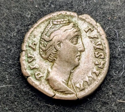 Monedas antiguas - Imperio Romano - Faustina Denario 141 dC - Roma como nueva  Foto 1 de 2