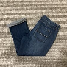 Jag Jeans Blue Mid Rise Reg Fit Crop Size 12 W33 L22 Stretch Womens Denim Jeans