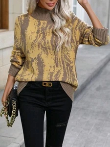 Pullover Pulli Sweater Langarm-Pulli Grobstrick-Pullover Winter Herbst Retro S-L - Bild 1 von 10