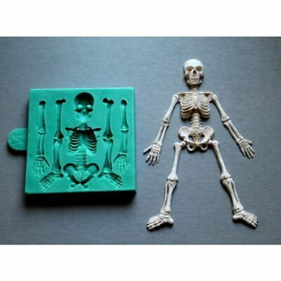 1pc Cuerpo Esqueleto Moldes De Silicona Halloween Calavera Arcilla Molde Resina Hacer Manualidades S • 18.50€