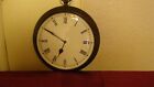 Vintage Solid Brass 8" pocket watch style quartz AA battery clock made in India