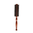 Boar Bristles Hair Brush with Wood Handle Round Comb Roller Hairbrush Home W9H3