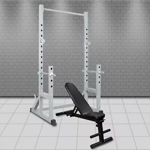 Power Cage - Power Rack - Squat Rack - Bench Press Chin Up + Adjust Weight Bench - Picture 1 of 10