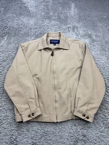 Roundtree & Yorke Harrington Jacket Men Large Full Zip Plaid Lined Bomber Coat - Picture 1 of 11