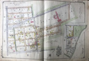 1924 E. Belcher Hyde Bay Ridge Fort Hamilton Poly Prep H.S.Brooklyn NY Atlas Map - Picture 1 of 3