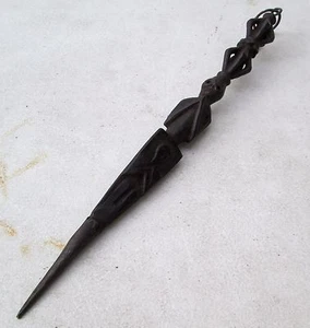 BLESSED Old Tibet Tibetan Buddhist Bodhi Wood Phurba - Picture 1 of 7