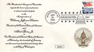 INAUGURATION BILL CLINTON, WASHINGTON, DC 1993 FDC19696 - Picture 1 of 1