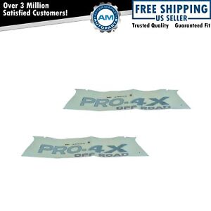 OEM Decal PRO-4X Bedside Mounted Left & Right Pair Set for 08-15 Nissan Titan